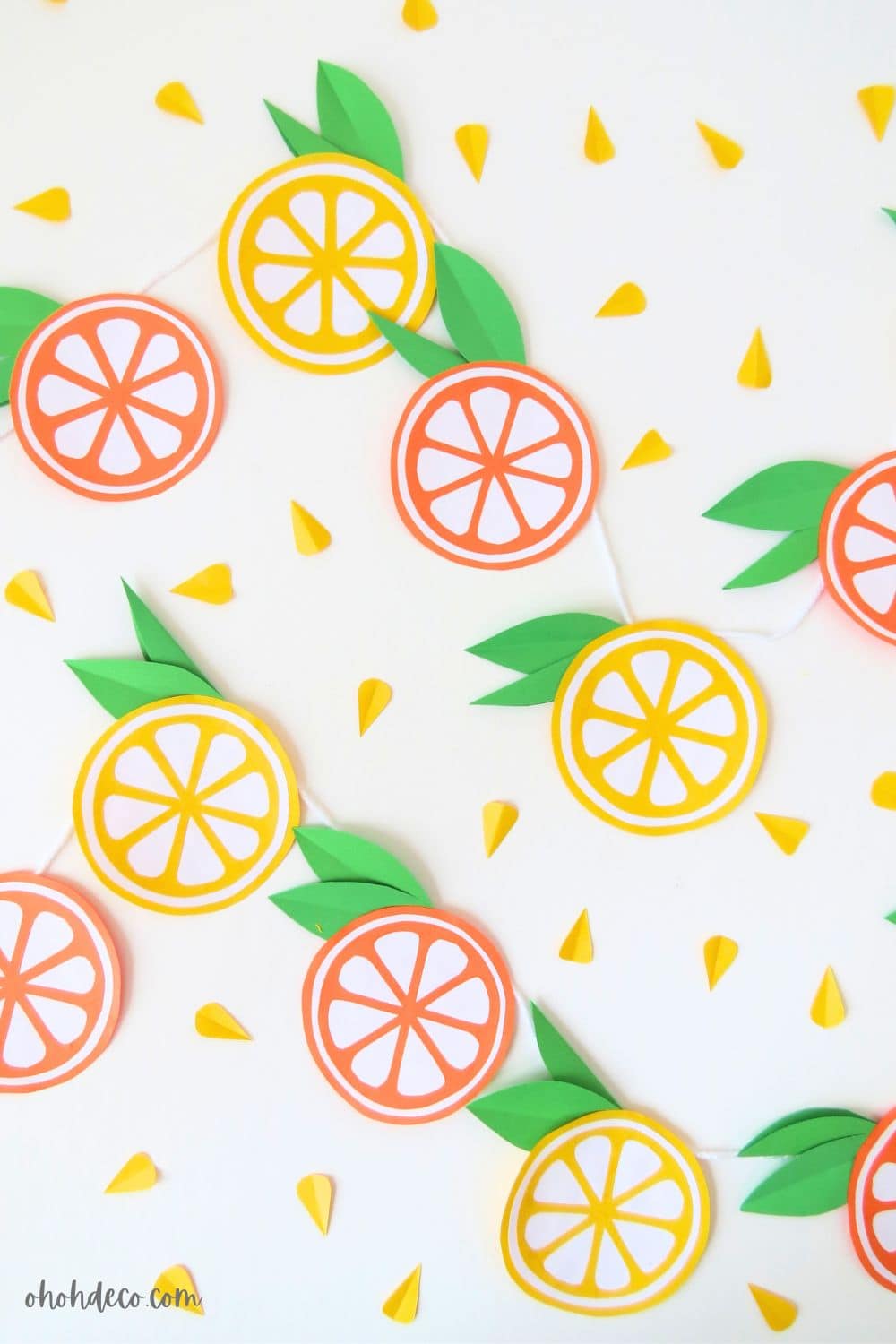 citrus paper garland diy