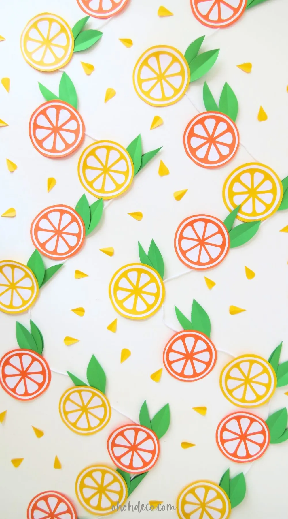 lemon orange paper garland
