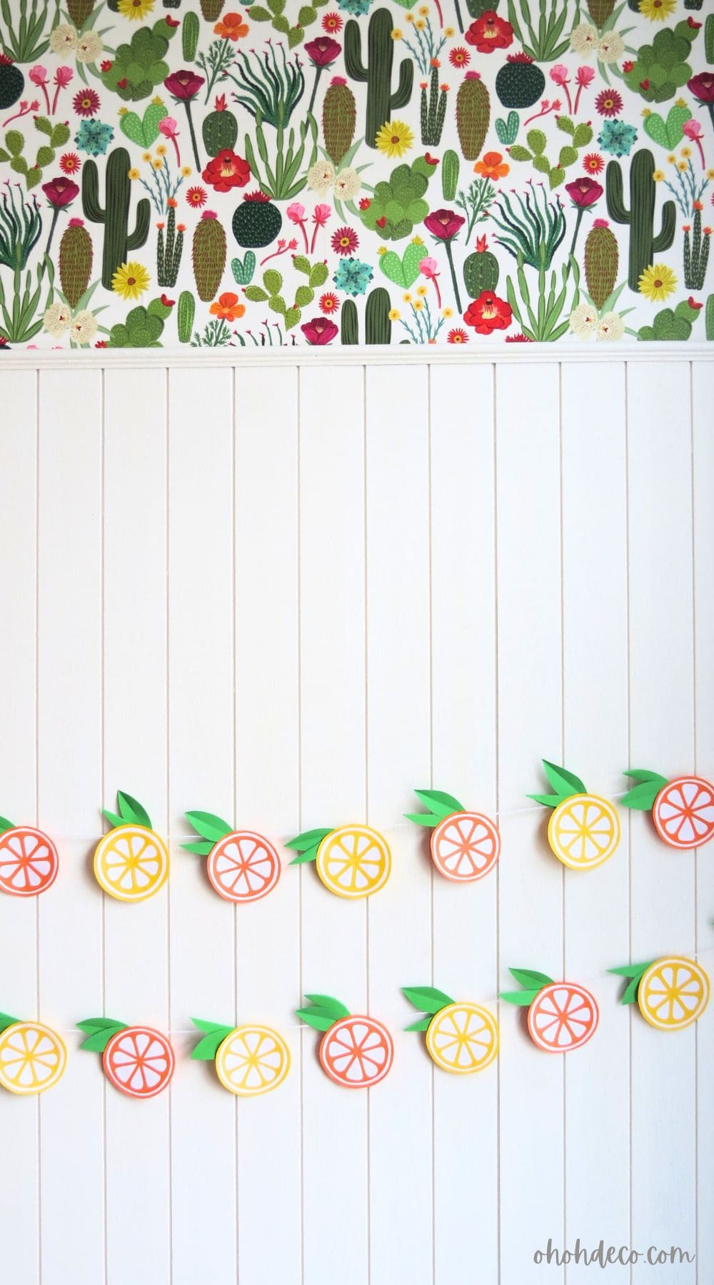 lemon paper garland diy