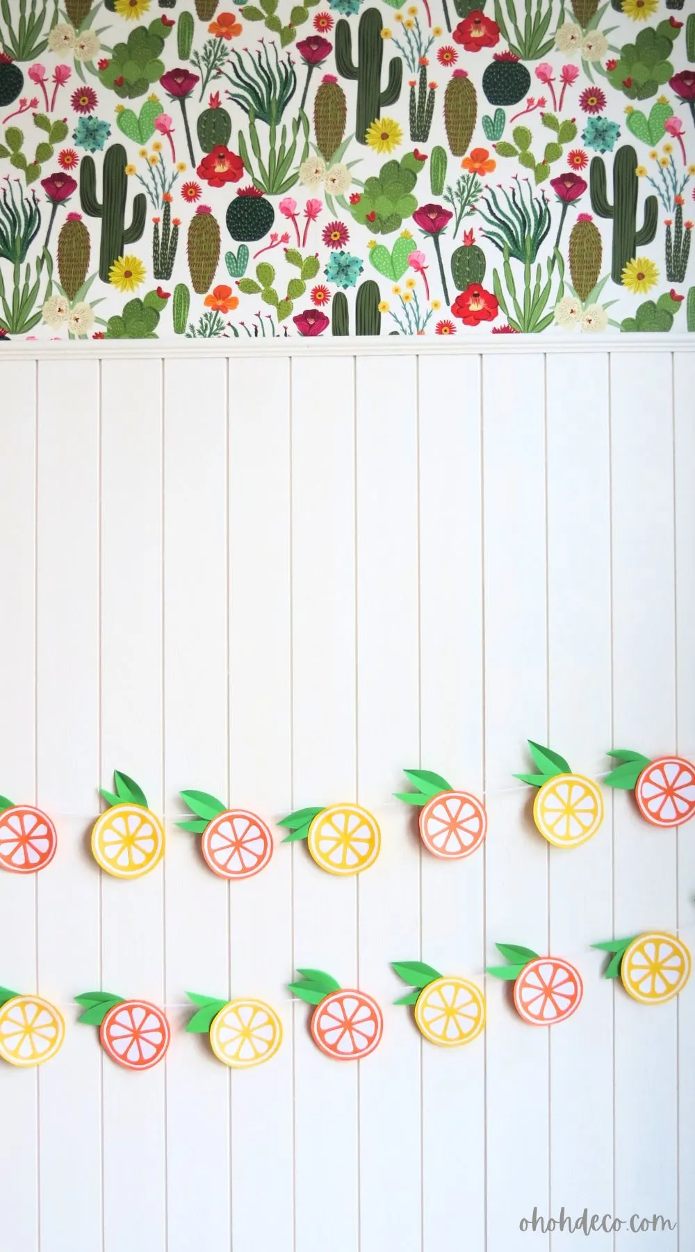 lemon paper garland diy