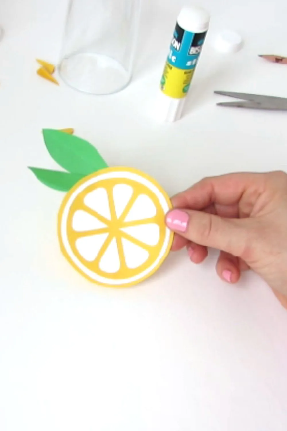diy paper lemon slice