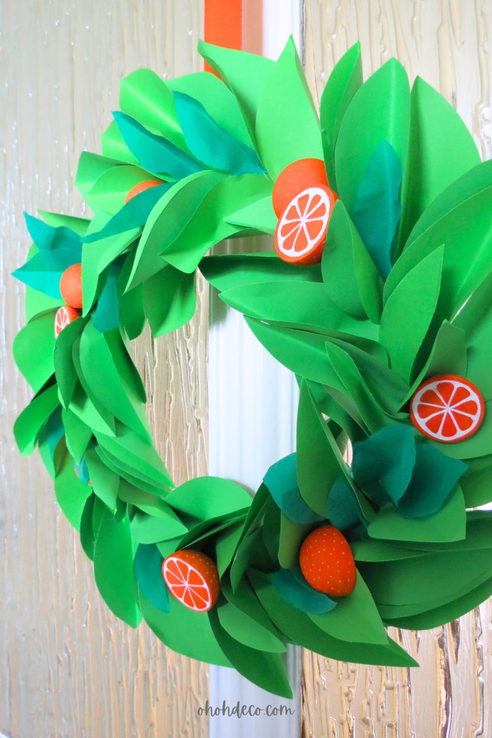 DIY paper wreath summer home decor ideas
