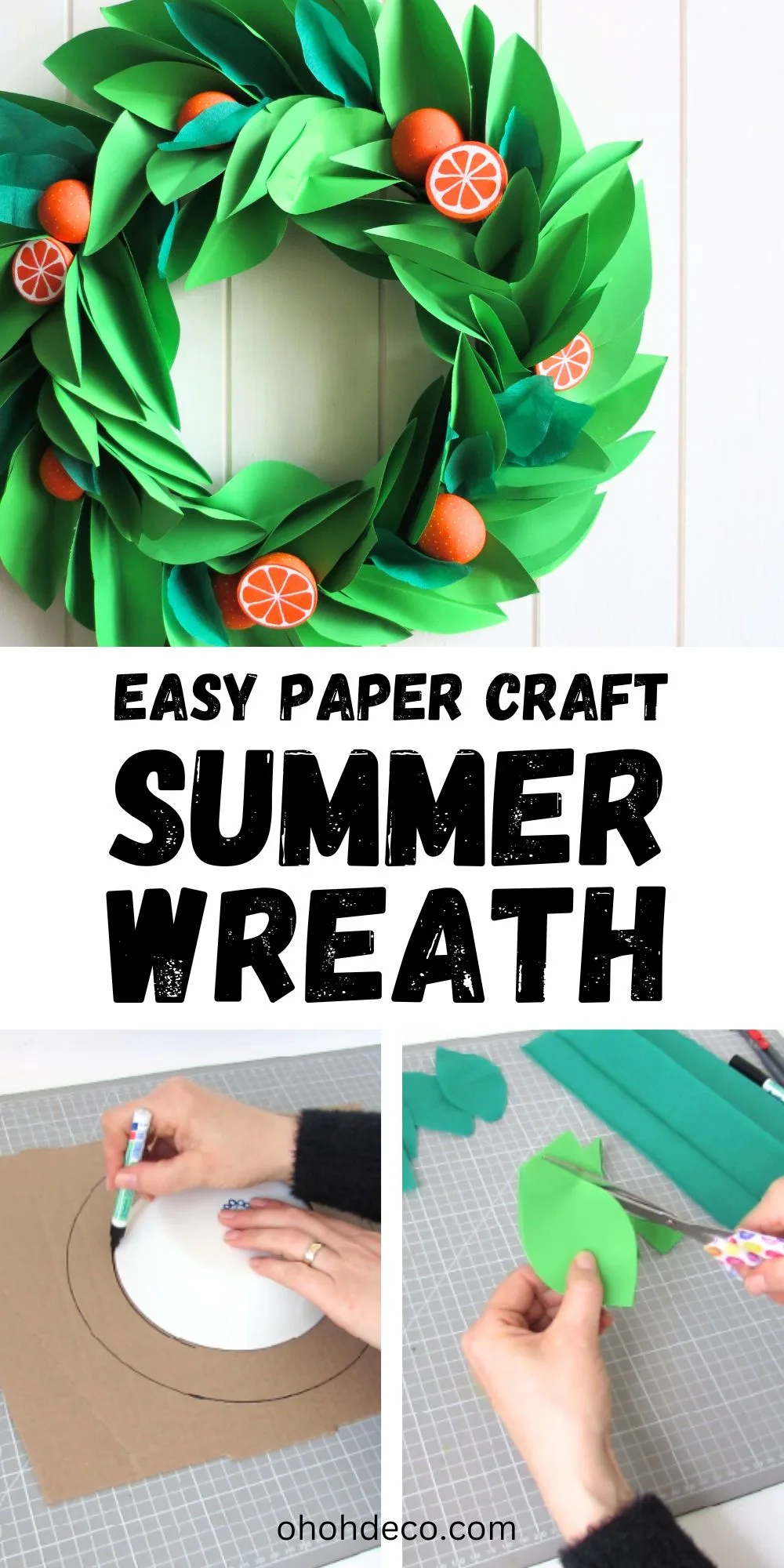 Easy summer DIY paper wreath