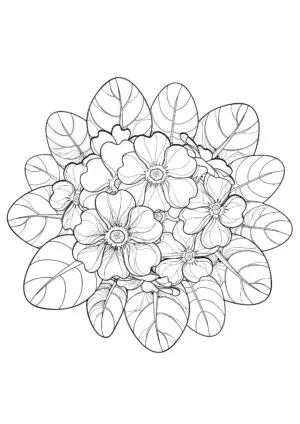 primrose coloring page