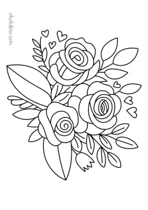 rose coloring page
