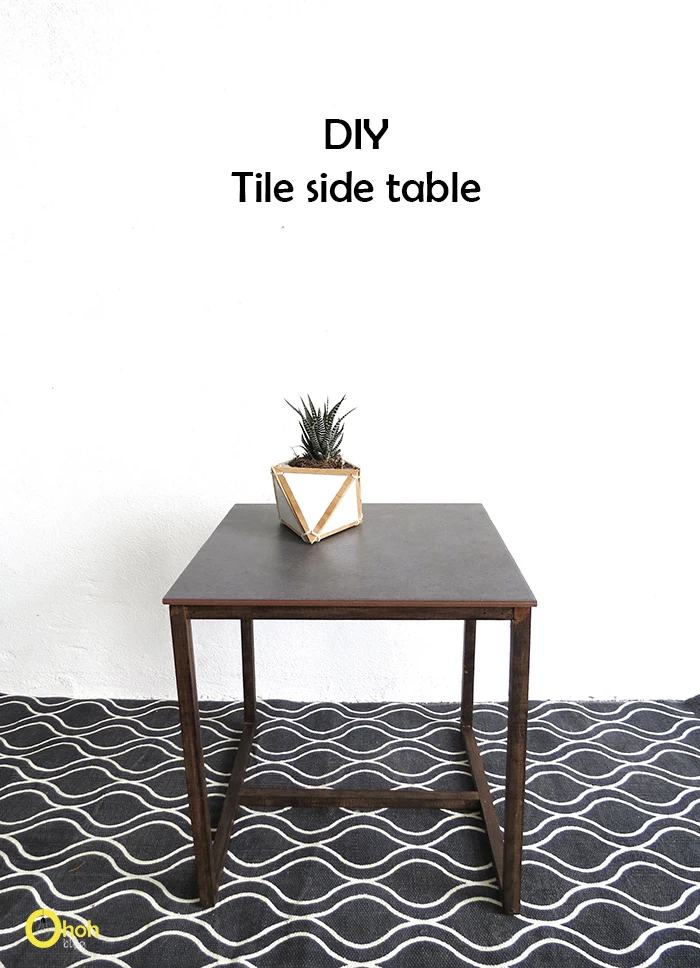 diy tile side table