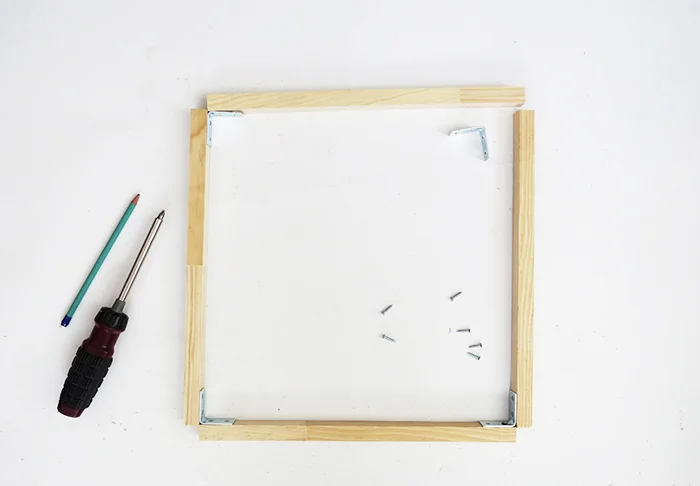wood frame to make the table base