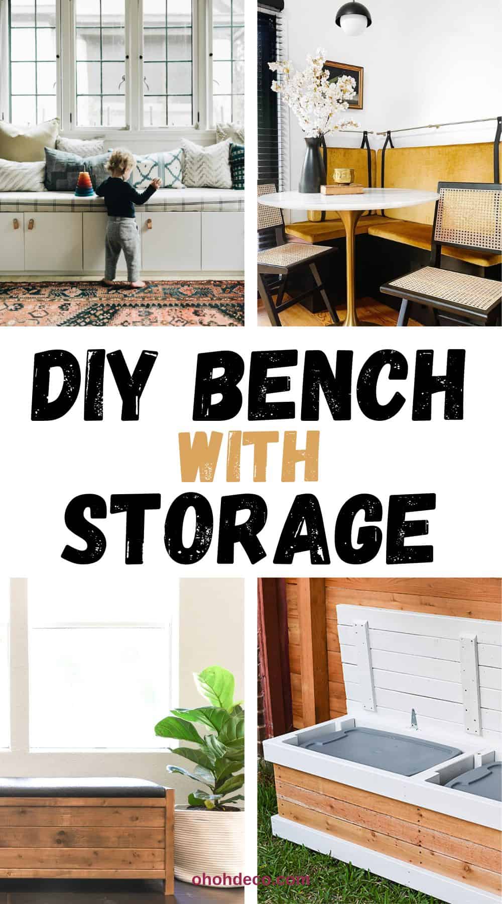 bench with storage diy ideas