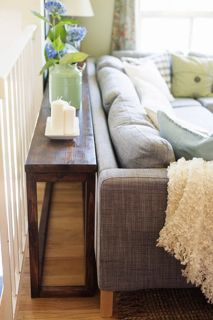 rustic wood sofa table diy