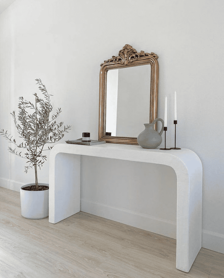 diy waterfall console table 