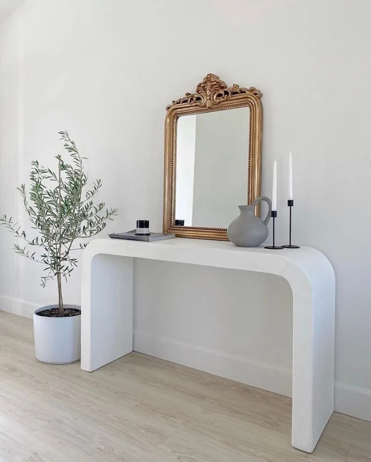 diy waterfall console table