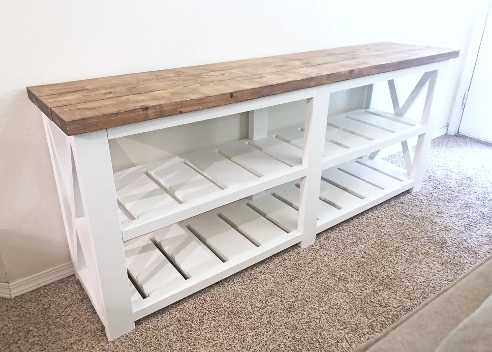 diy farmhouse console table