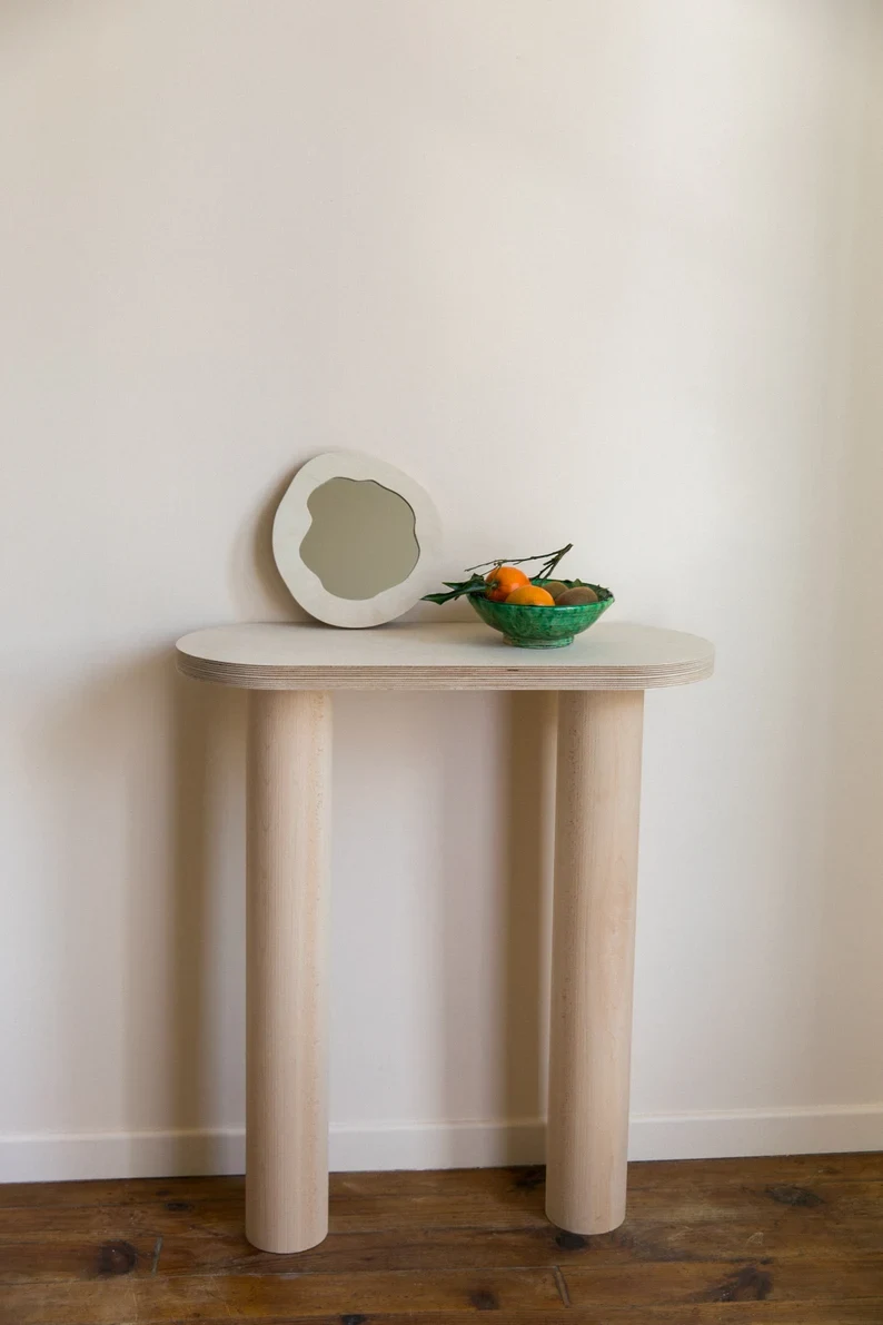 small console wood