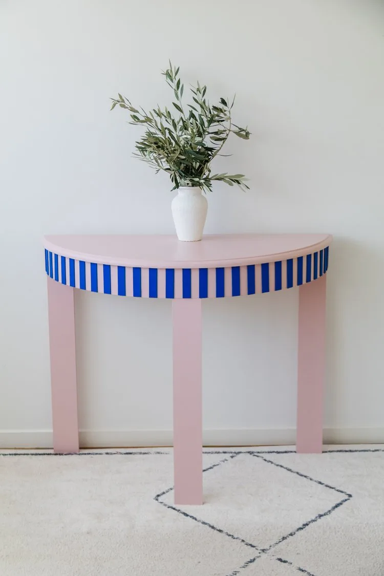 diy half circle table