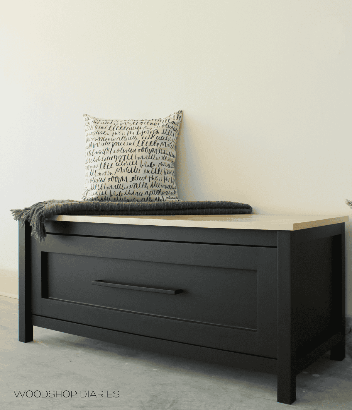 drawer storage bench