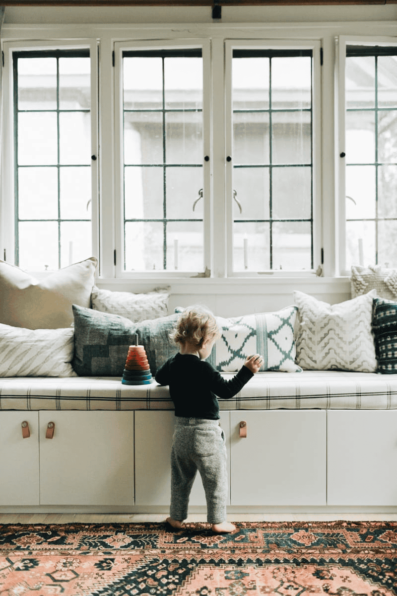 build window bench with storage