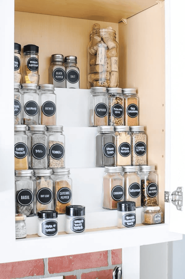 cabinet spice organizer diy