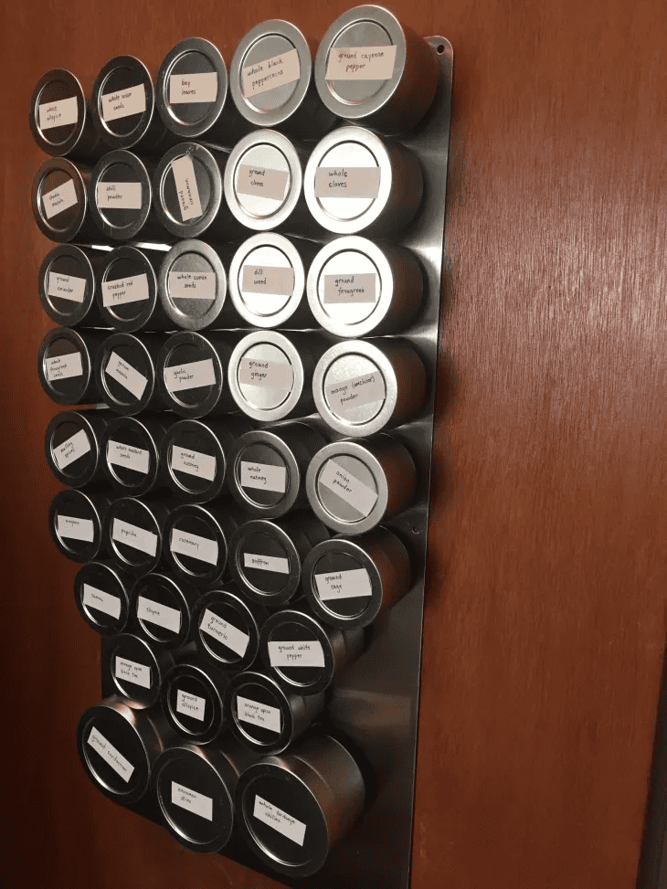 magnetic spice organizer
