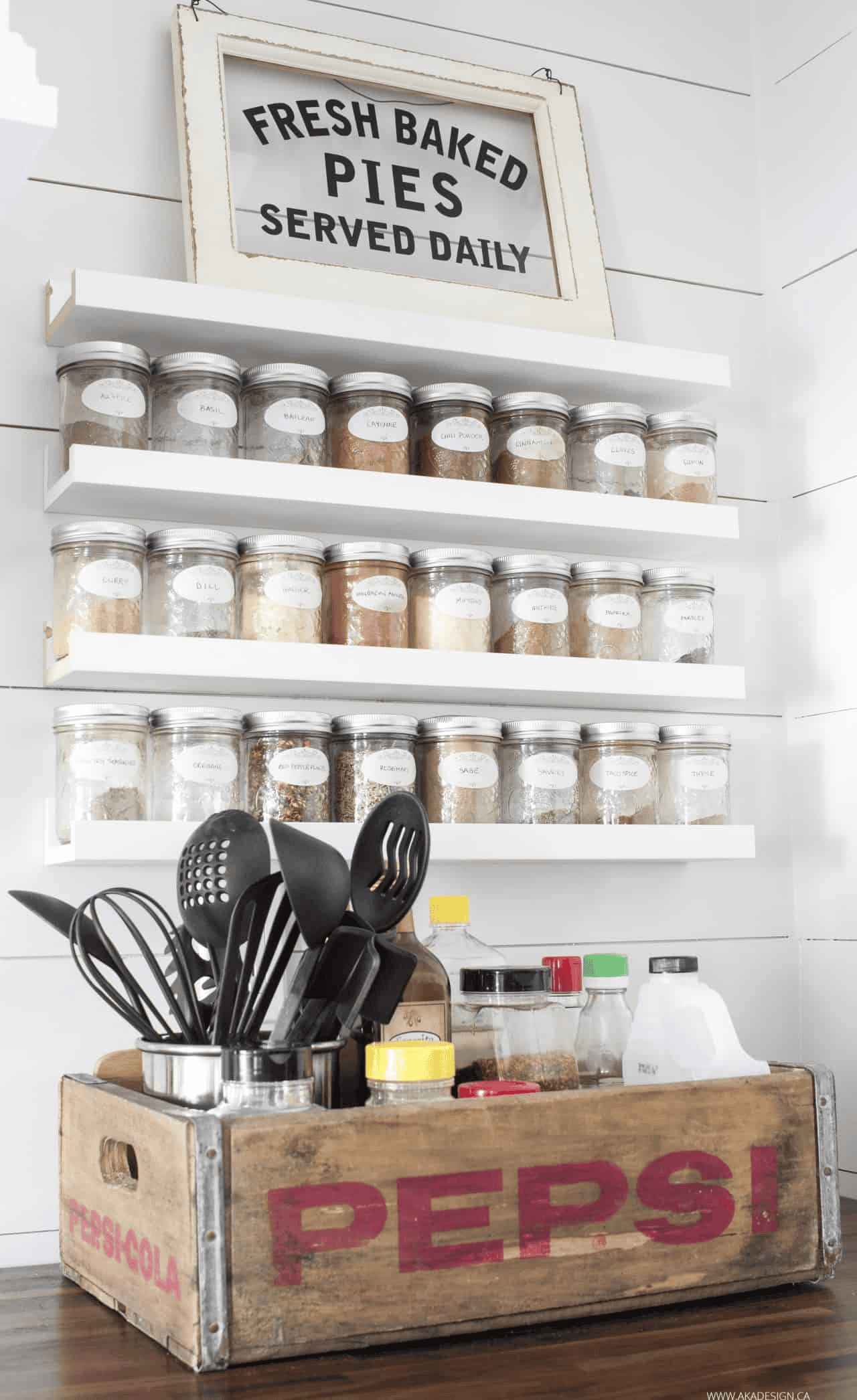 wall shelf spice storage