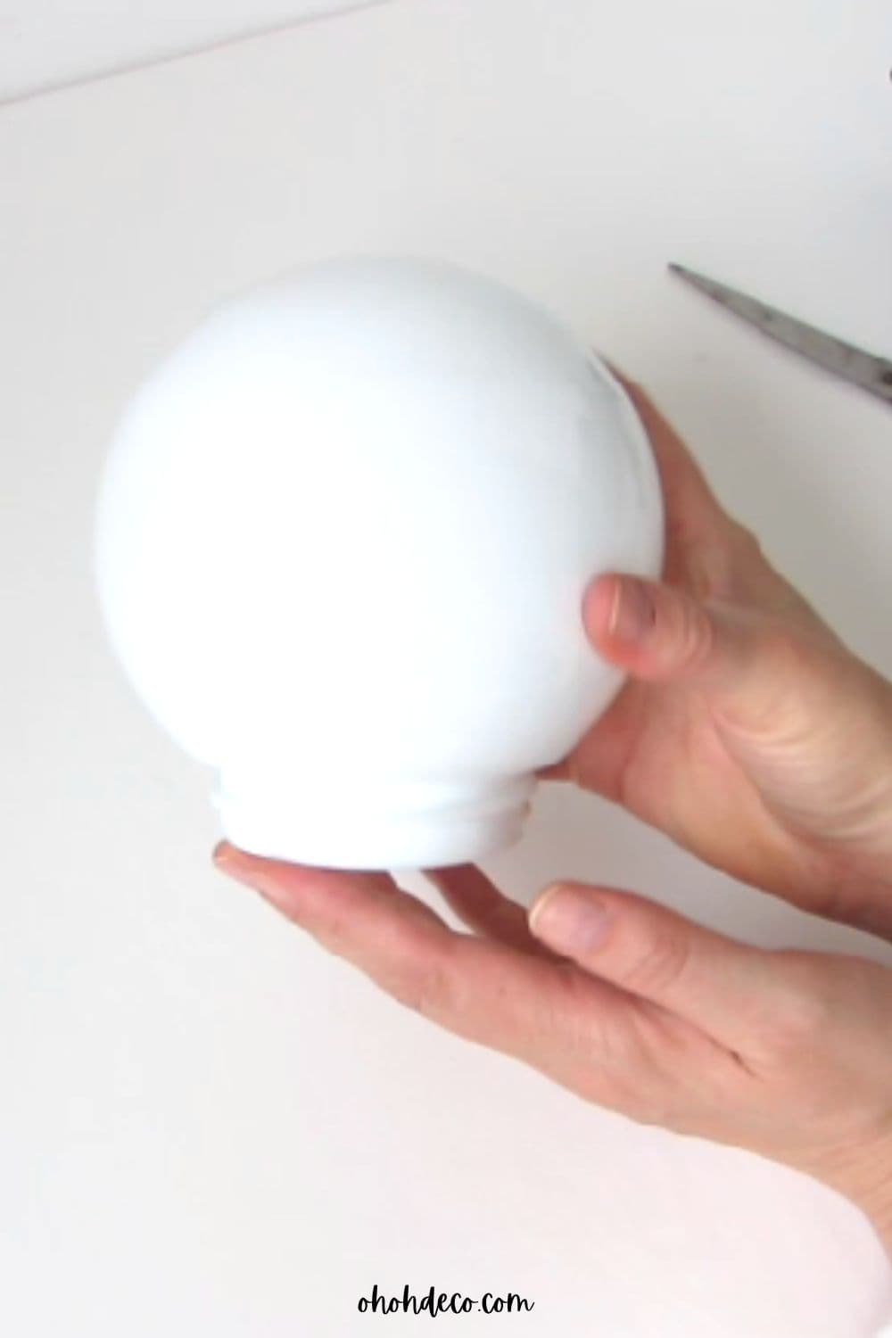 upcycle a ball glass light