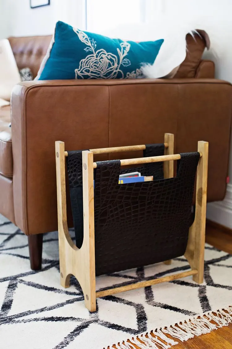 wood magazine holder diy
