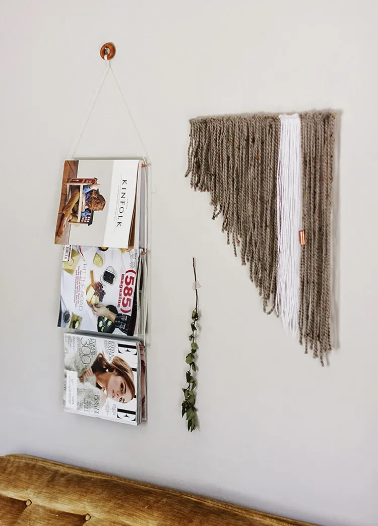 wall magazine storage diy