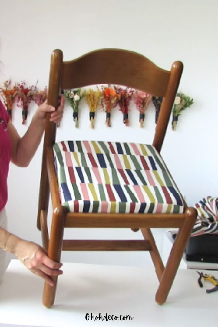 How to Reupholster a Chair Seat with Foam