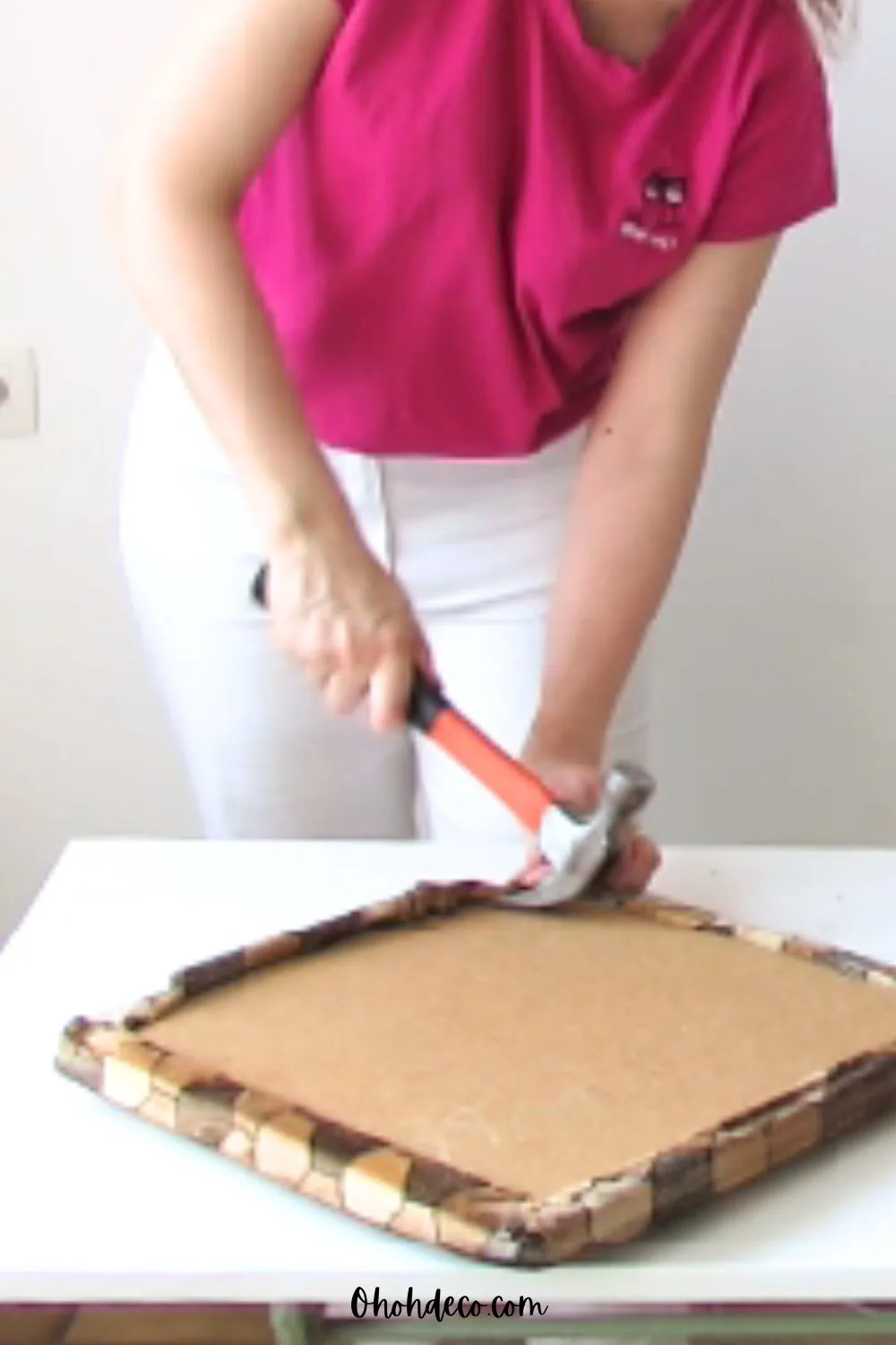 remove the old foam and fabric from the seat