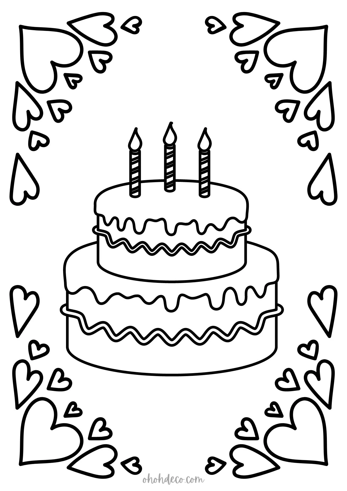 cake birthday free printable