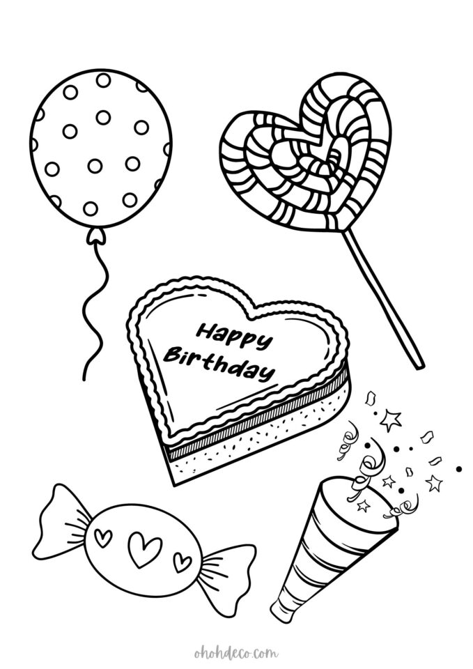 happy-birthday-coloring-page-35 - Ohoh deco
