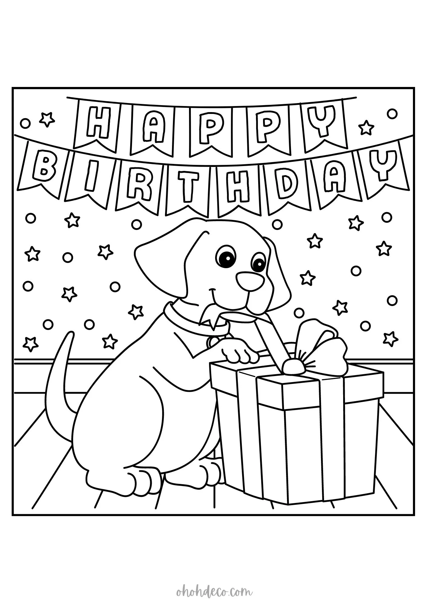 dog birthday free printable