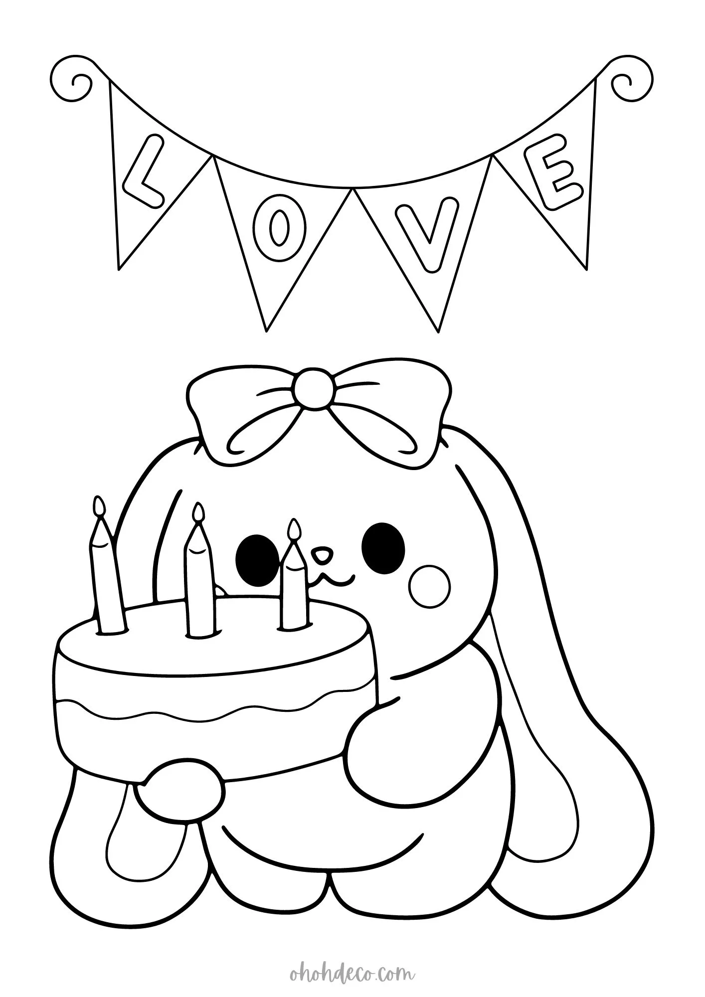 bunny birthday free printable
