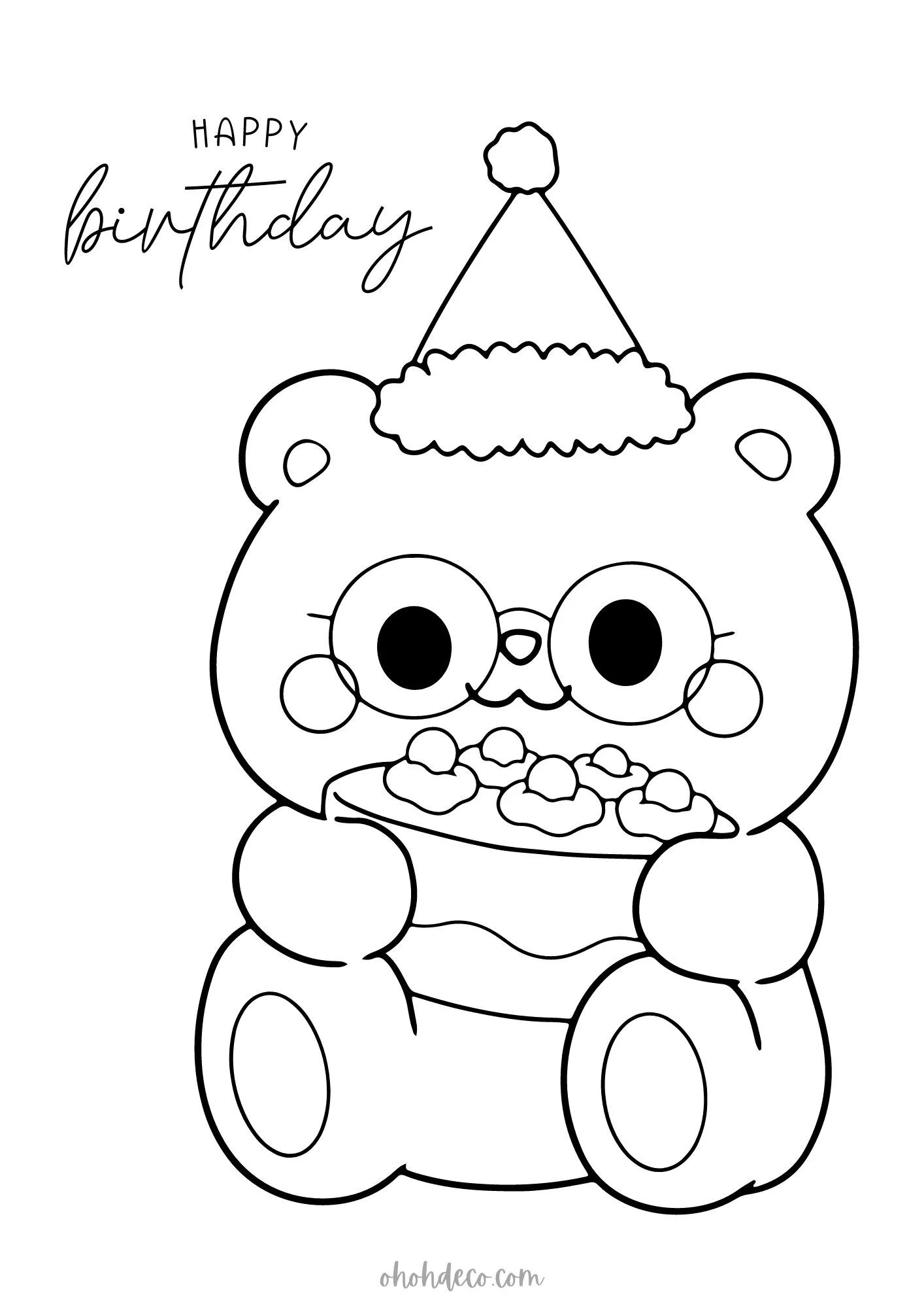 teddy bear coloring page