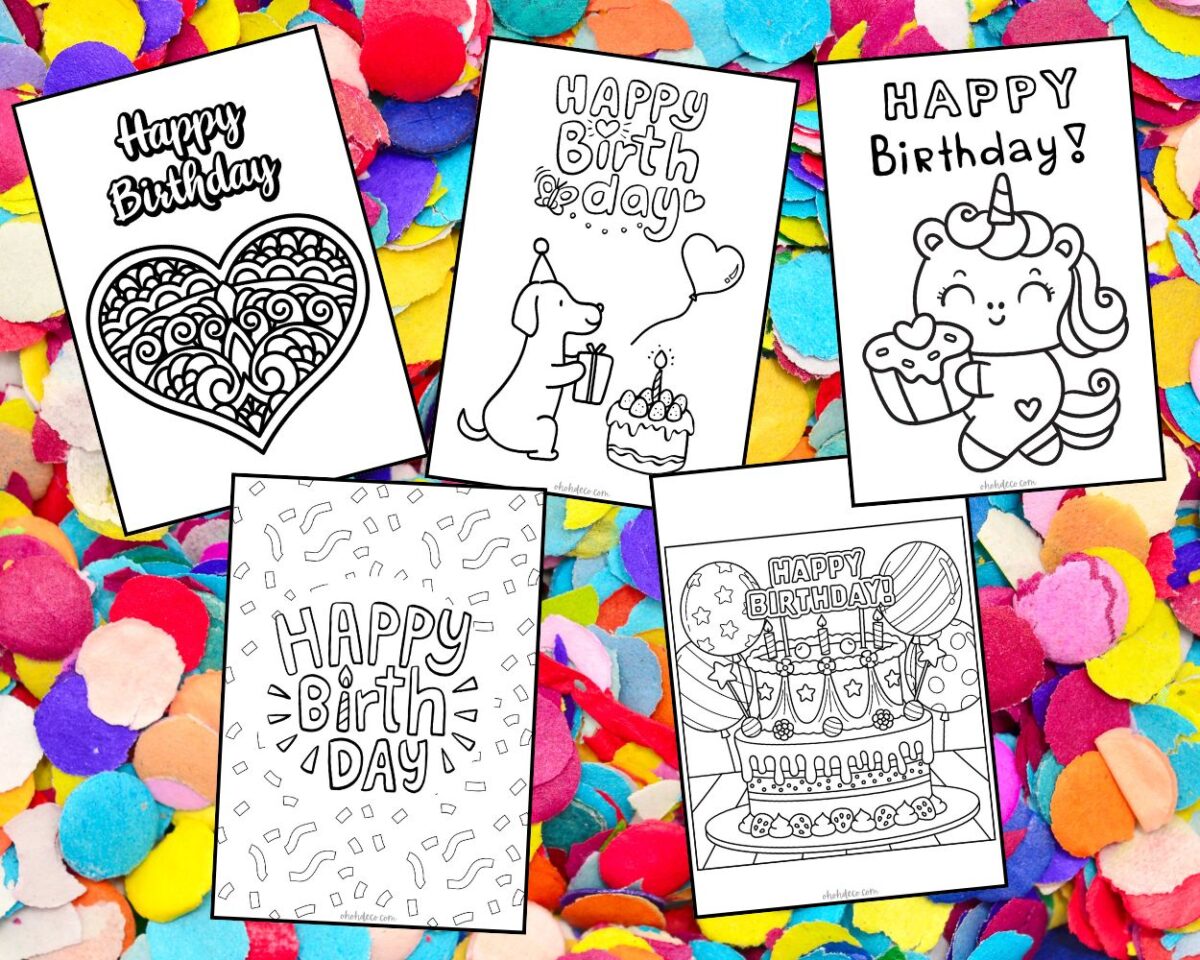 Happy Birthday Coloring Pages - Free Printable Fun for Everyone!