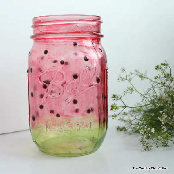 painted vase mason jar