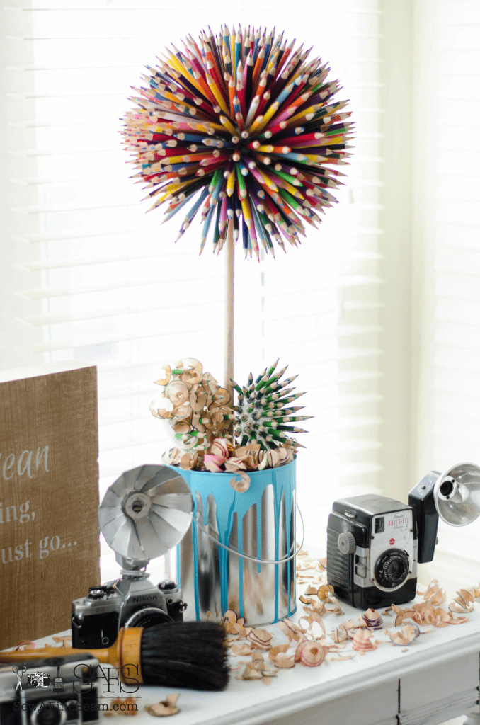 pencil flowers diy
