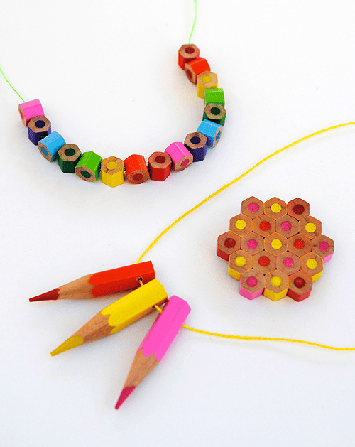 diy pencil jewelry