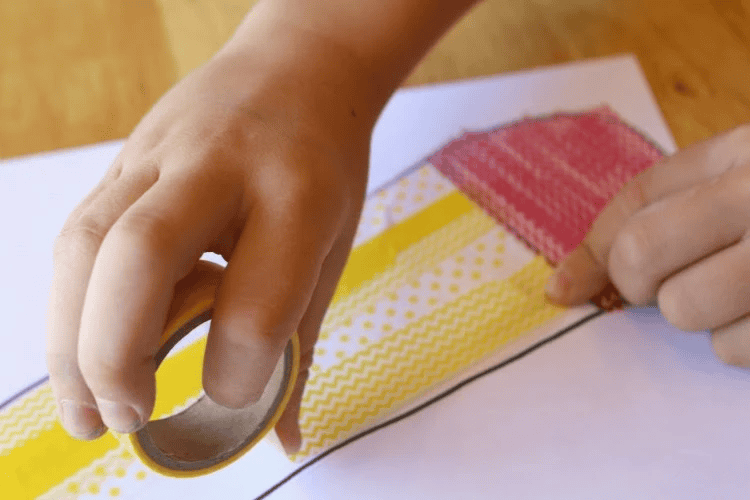 washi tape pencil craft