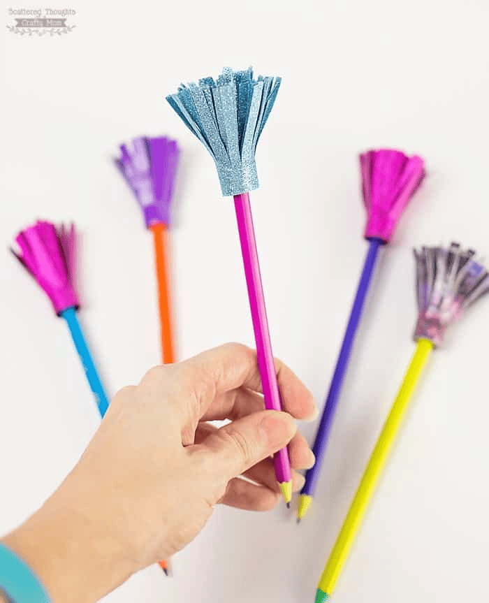 duck tape pencil toppers