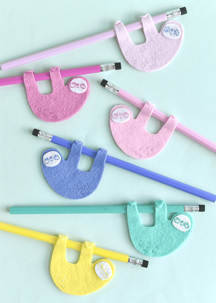 sweet sloth pencil topper