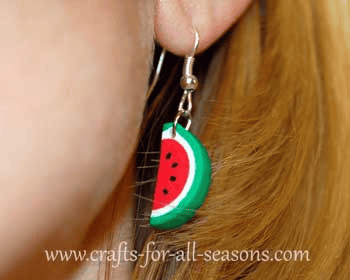 diy watermelon earrings