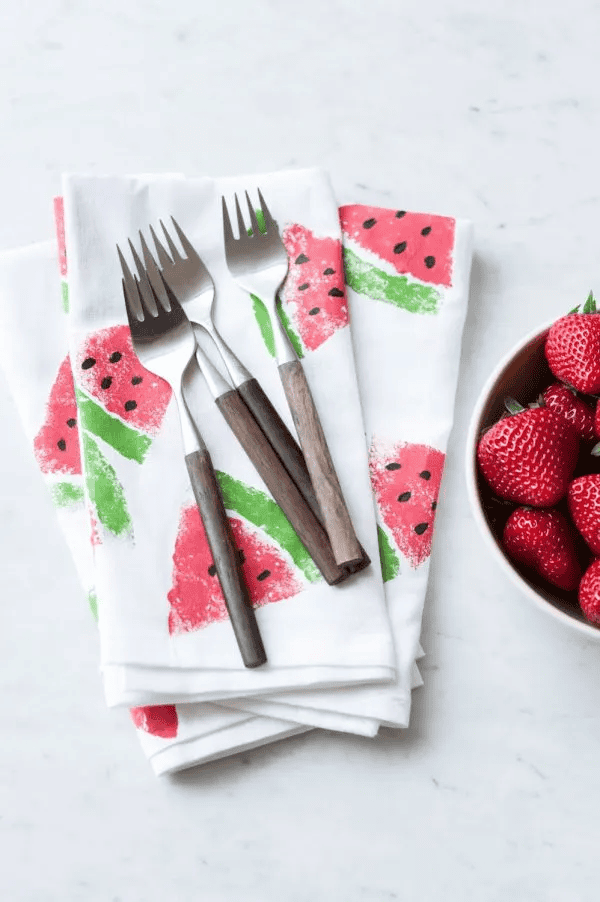 diy napkin watermelon