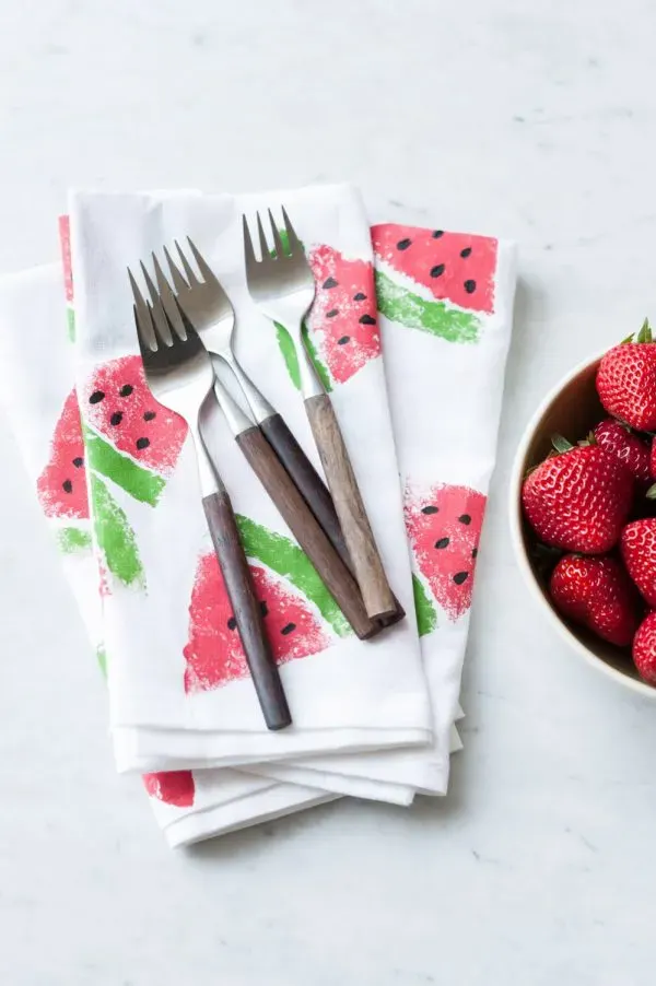 diy napkin watermelon