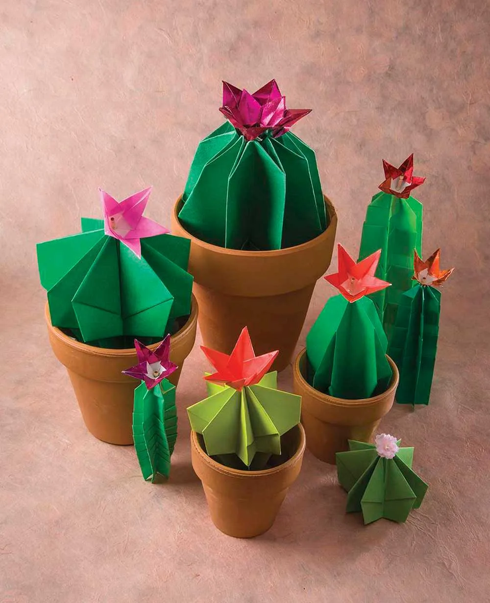 diy origami cactus