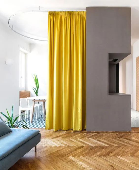 wall mounted track for curtain divider