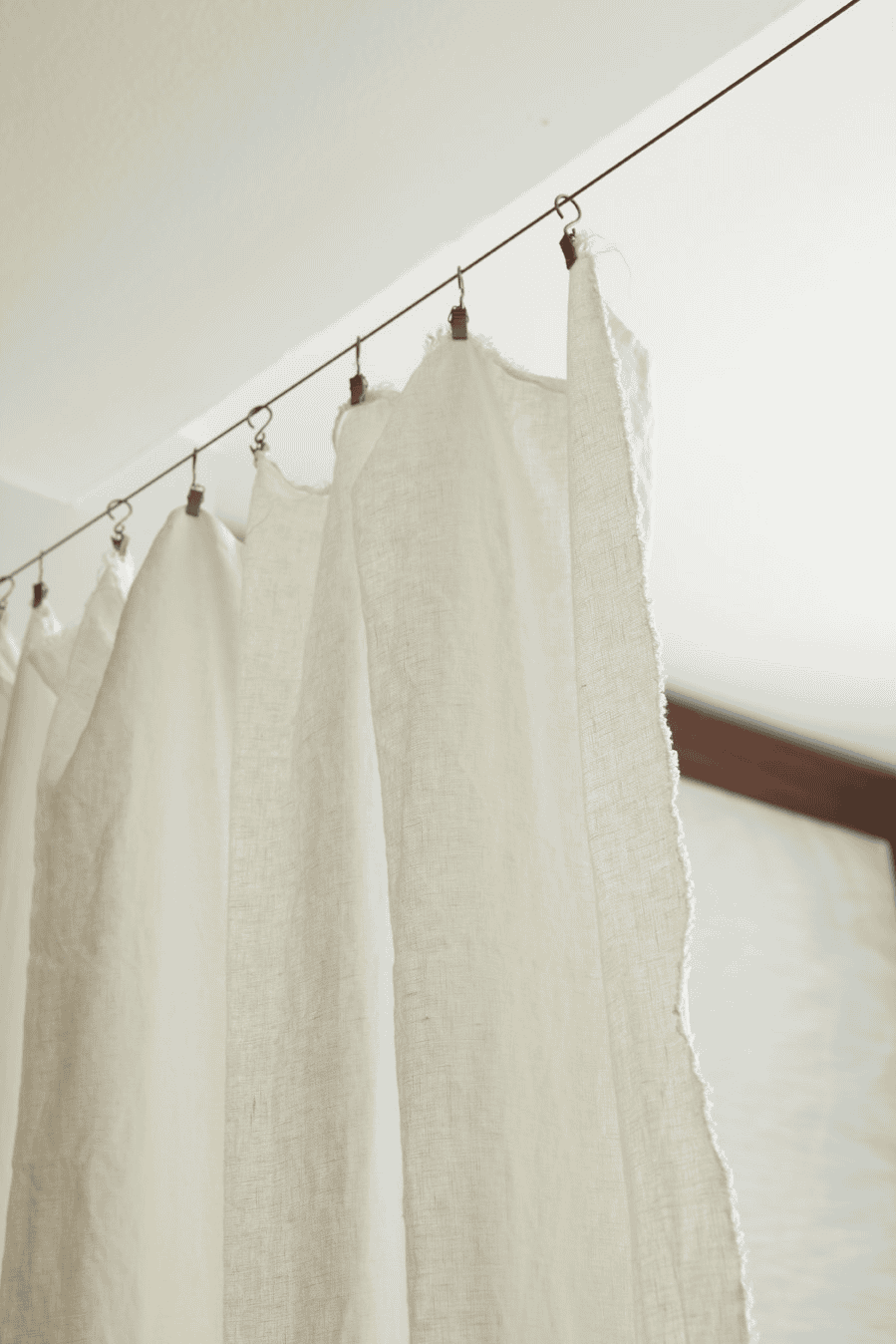 linen curtain room divider