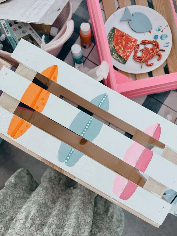 bikini box surf painting