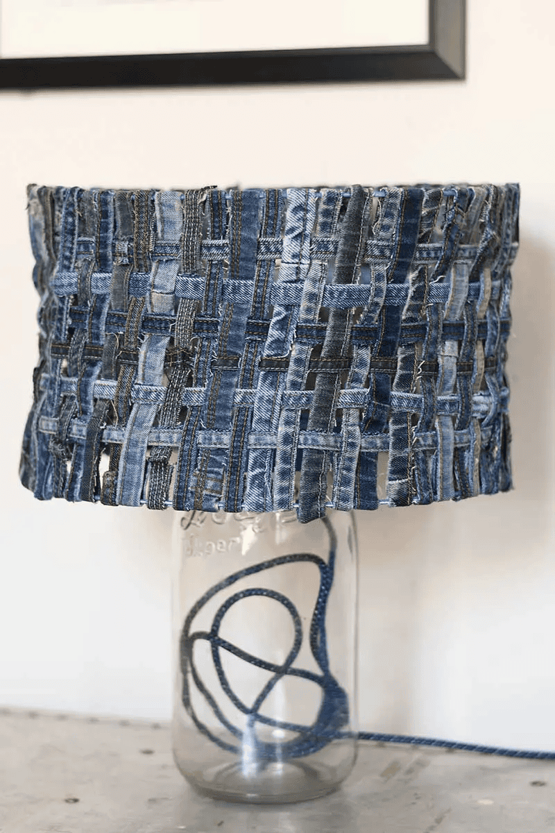 unique denim lamp
