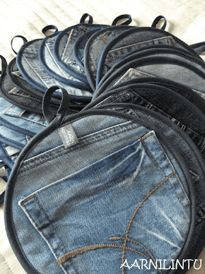 old jeans potholders diy