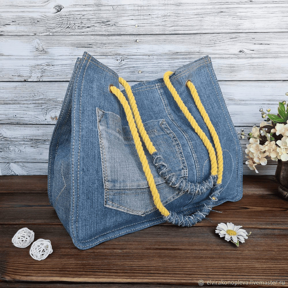 how to sew a denim bag